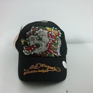 new black snapback ed hardy baseball cap